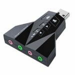 USB Sound Adapter Card  Virtual 7.1 Channel Double USB Microphone Double