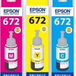 Epson Color Original Ink T672 for Inkjet Printer L310 L1300 L383 L351 L313 Set L301L130L565L455