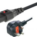 Original PC Power Cable 3pin UK type Plug