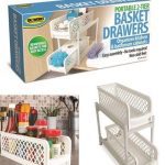 Portable 2-Tier Basket Drawers