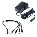 CCTV Camera 4 Channel Power Supply Splitter Powers 4 Camera