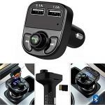X8 Dual USB Bluetooth Car Charger, FM & MP3 Player