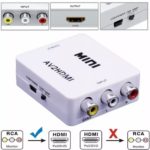 Mini AV to HDMI Converter Composite AV RCA to HDMI Video Converter Adapter Full HD 720/1080p UP Scaler AV2HDMI for HDTV Standard TV/Monitor