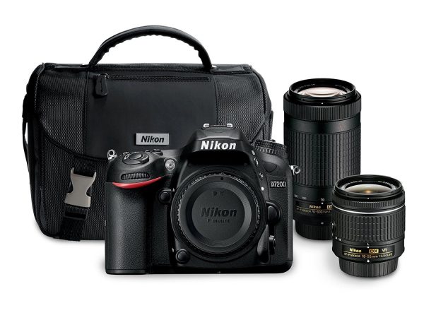 Nikon D7200 24.2 MP Dual Zoom Lens Kit with 3.2" LCD, Black