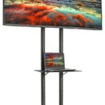 VIVO Black TV Cart for LCD LED Plasma Flat Panel Stand w/Wheels Mobile fits 32" to 65" (STAND-TV03E)