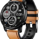 TOUCHMATE Bluetooth Calling Fitness Smart Watch 1.3” Super Sharp Touch IPS Screen, Heart rate monitor, Blood Oxygen Meter, Activity Tracker, 5 Dial Faces Built-In, 128 MB, Waterproof IP67 (TM-SW600)