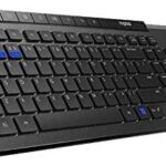 Rapoo 8200M Keyboard Mouse Combo English Arabic Silent Multi-Mode Mouse Connect Wireless with BT 3.0/4.0/2.4G for Windows Laptop PC Desktop Computer Black