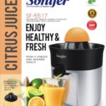 Sonifer Citrus juicer SF-5517,  30 W Two directions of head rotation - maximum performance A strainer filtering the pulp and seeds A spout with an anti-drip valve Easy operation and maintenance.