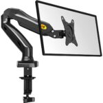 NB North Bayou Computer Monitor Desk Mount Stand with Gas Spring Arm Adjustable Height Tilt Angle for 17-30 Inch Flat or Curved Screens VESA 75x75/100x100mm