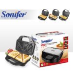 Sonifer 3in1 SANDWICH MAKER Sf-6056 Detachable plate Sandwich, Grill and Waffle plate Non-stick coated plate for easy cleaning Easy open handle