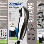 Sonifer Hair Clipper SF-9538， .Plug and play .AC Hair Clipper .Cleaning brush and pure steel knife head .4 replaceable heads .Silent design/ lower noise than similar products