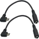 Micro USB Male to 3.5mm Jack Female Audio Cable Cord Mic Microphone Convert Adapter