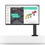 LG 27 QN880-B27" QHD (2560x1440) Ergo IPS Monitor with HDR 10 Compatibility and USB Type-C connectivity, Black.