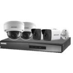 HIKVISION NK42E3H-IT(WD) 4 Channel POE Kit 2MP Bullet/Dome PoE Kit Five network cables and one HDMI cable 1 TB pre-installed West Digital HDD
