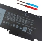 K5XWW Laptop Battery for Dell Latitude 5289 7389 7390 2-in-1 Series Latitude 12 5000 E5289 L3180 Series P29S001 P29S002 725KY 71TG4 N18GG 6CYH6 J0PGR 7.6V 60WH