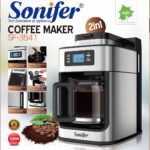 Sonifer Coffee Maker SF-3541  Capacity: 1.20L / 10 cups Compatible: ground coffee coffee beans .Integrated coffee grinder .Grinding system: up to 60g .Water level indicator .Drip system