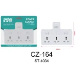 WINNING STAR 10A/2500W 3 Switches Control 3 Jacks ST-4034 All-In-One SOCKET  2PINS