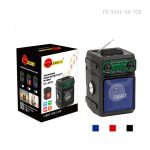 SA-8835 SUN AFRICA Portable Mini Speaker with Bluetooth/USB/TF/AUX/MIC/DC5V AM/FM/SW 18650 Battery 1200mAh External Antenna LED Volume/Band Knob Handle Phone Stand Belt USB Charging Wire