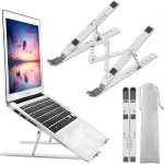 Laptop Stand Laptop Stand Riser Computer Stand Adjustable Aluminum Foldable Portable Laptop Stand For 10-15.6-Inch Laptops And Tablets Silver