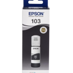 Epson 103 Ecotank Ink Bottle, Black Ink For Printer Refill